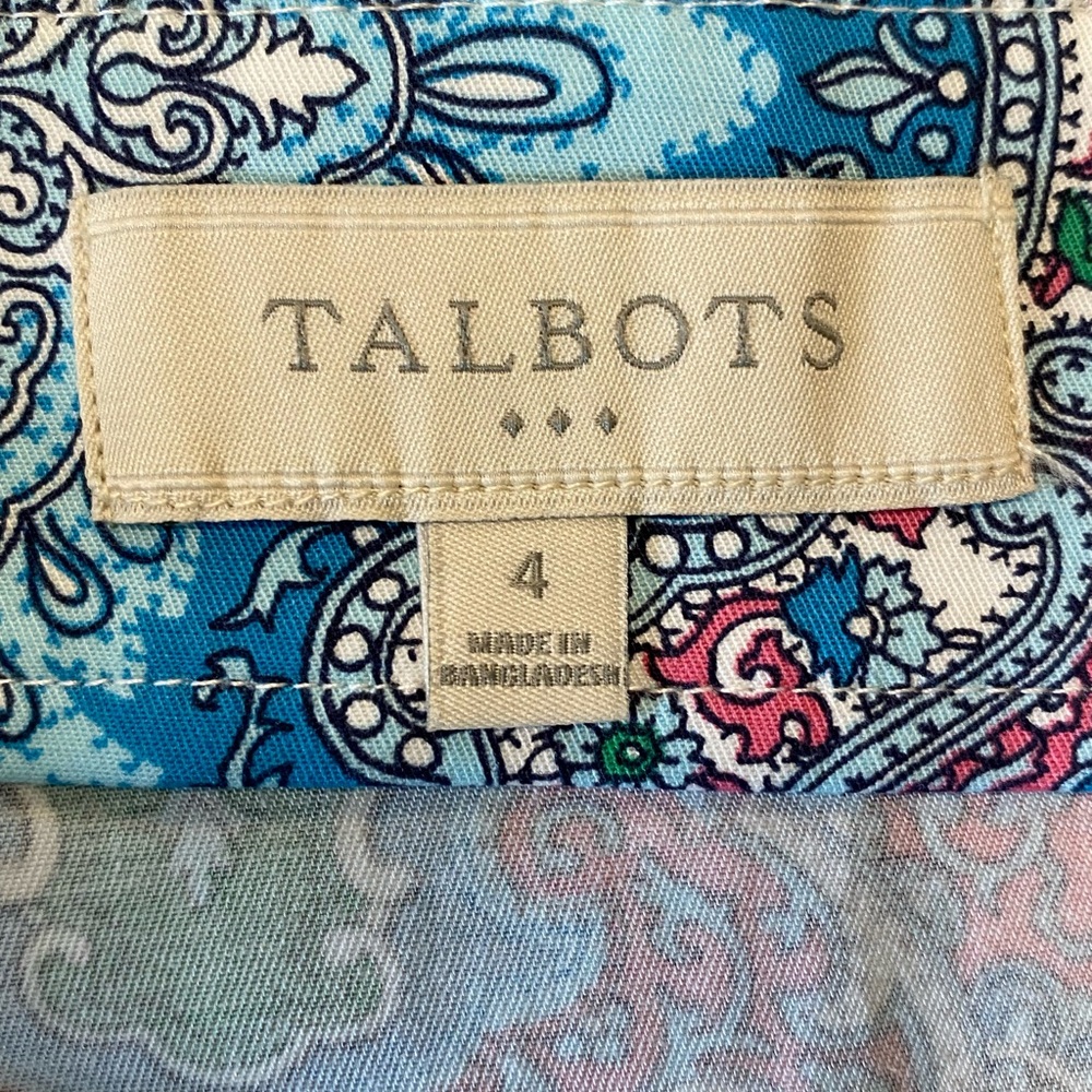 Talbots Blue, Pink and Green A-Line Mini Skirt Resort Wear Women's Size 4 - Picture 4 of 7